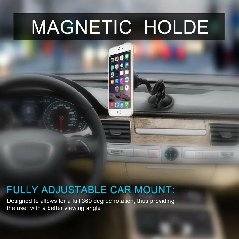 Esoulk Universal Car Dash Mount 360° Long Magnetic Phone Holder Mounting Plate